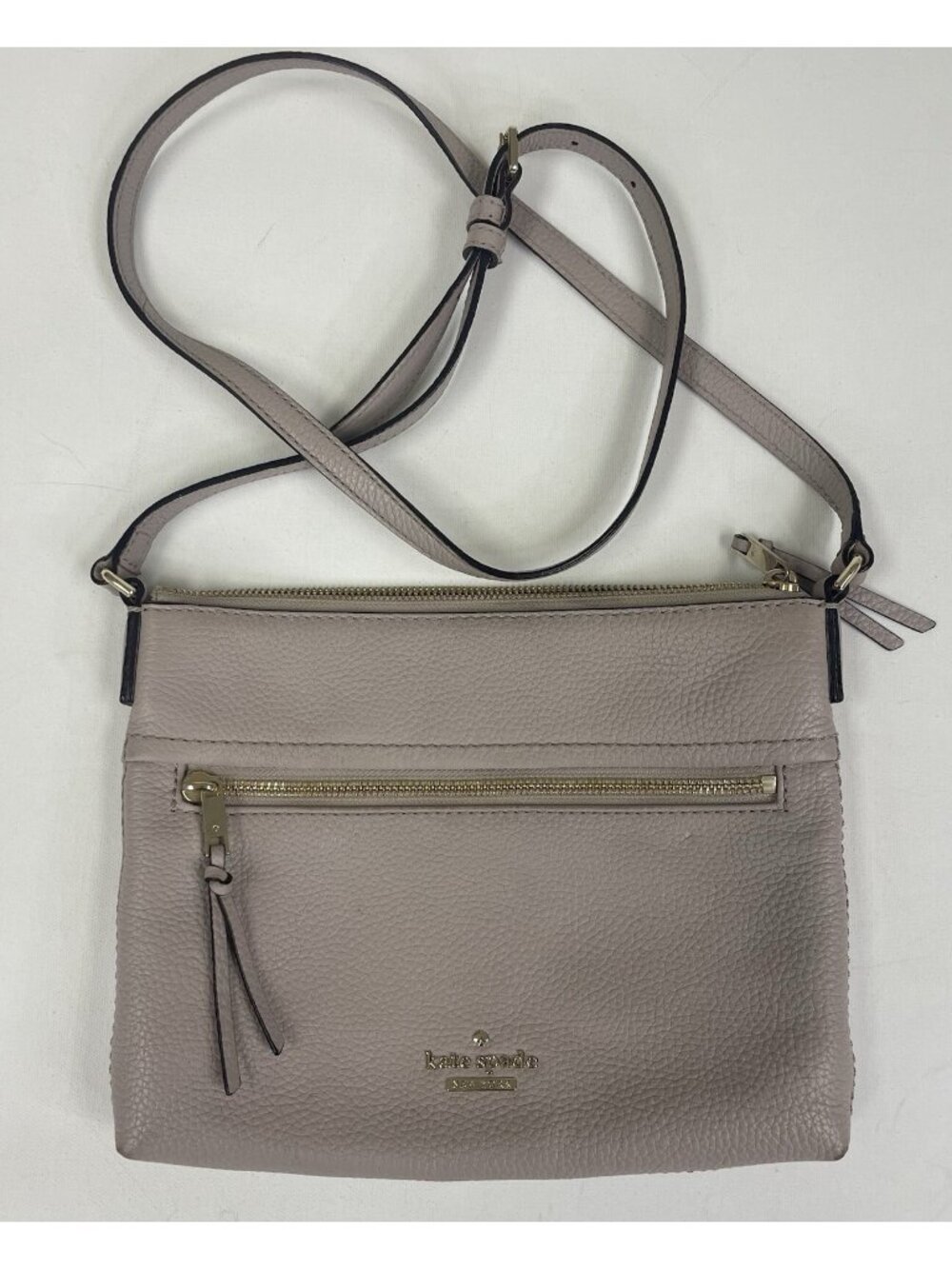 Kate Spade Jackson Street Gabriele Crossbody Bag Purple Lilac Pebbled Leather